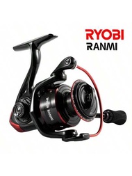 Ryobi Ranmi 1入組旋轉釣魚捲線器,具有高強度身體,eva手柄,5.2:1高速比,適用於淡水和輕質鹽水釣魚