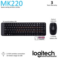 Logitech Wireless Keyboard and Mouse รุ่น MK220 แป้นภาษาไทย/อังกฤษ ของแท้ ประกันศูนย์ 3ปี เมาส์และคี