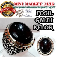 Batu cincin fosil galih kelor hitam
