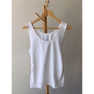 Worthington L/XL Innerwear Chest 34-44 Inches Good Fabric Thick Stockings White Tank Top Suit