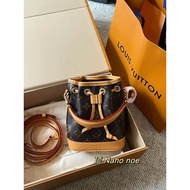 [Old Fairy] Presbyopic Drawstring Bucket Bag Small Bucket Embossed Elephant Gray Bucket Bag Barbecue