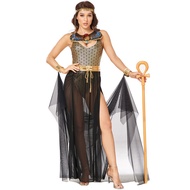 M-XL Ancient Greece Egyptian Goddess Greece Halloween Medieval Palace COS Stage Costume Western Part