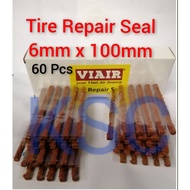 60Pcs Self Vulcanizing Tire Repair Plug Tubeless Seal Patch Car Backhoe Tyre Maintenance 補胎膠條6x100mm
