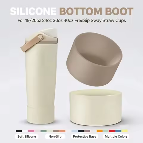 Silicone Bottom Boot for Owala Freesip Sway Straw Cups 19/20oz 24oz Compatible with 40oz And 30oz Cu