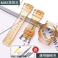 สายนาฬิกาเรซินสำหรับ Casio Baby-G BA110 111 112 120 BA130 สายนาฬิกาแบบมีปุ่มคลิปกลางแจ้ง สายนาฬิกาแบ