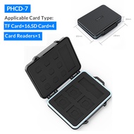 SD Card Case ORICO Memory Card Case Waterproof SD/TF Holder Anti-static Shockproof TF/SD/CF Cards Storage Protector Cover for Camera CF Cards