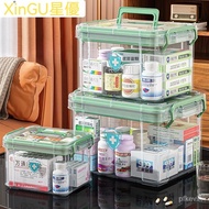 Medicine Box Storage Health Care First Aid Kit Double-Layer Medical Med