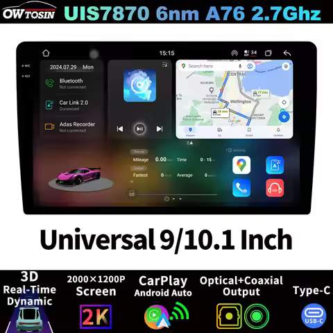 4G WiFi Android 13 UIS7870 12G+256G Universal Car Head Unit Radio Player GPS Navigation Autoradio Au