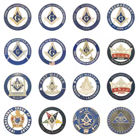 Freemason Masonic Car Emblem G past master hope PHA PYCH KYCH Stickers Metal Knight Badge Business V