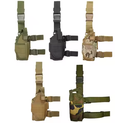 Universal Tactical Holster Thigh Platform MOLLE Gun Holster for Glock G17 G19 G22 G34 Handgun Pouch 