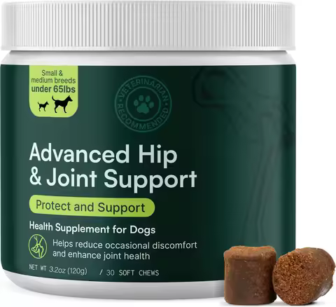 Advanced Dog Hip and Joint Supplement for Small & Medium Breeds Dog - Glucosamine Chondroitin, Omega