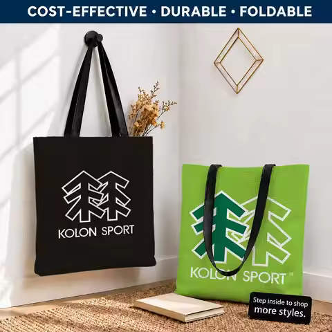 Street k-k-Kolon SporT Storage Bags Polyester Canvas Tote Lightweight Foldable Reusable Shopping Bag
