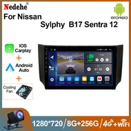 10" QLED Screen Android 14 Multimedia player For Nissan SLYPHY 2012-2019 Carplay Auto Wifi 4G With m