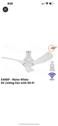 KDK E48HP CEILING FAN WITH NO LIGHT AND COMES WITH WIFI CONTROL WITH FREE DISPOSAL + DELIVERY + REPLACEMENT ON CONCRETE CEILING