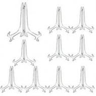 5pcs/Set Clear Plastic Plate Hanger, Plate Holder, Plate Display Stand, Tray Rack