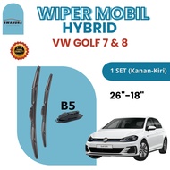 Volkswagen Golf 7 & 8 Hybrid Wiper Blades Right Pair Front WiperKiri
