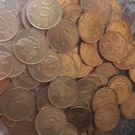 Uang kuno koin 500 kuning melati kecil