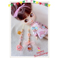 Pull Ring Change Color Eyes Blythe Doll