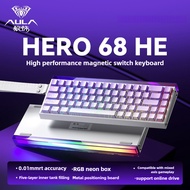 [sg shop]AULA HERO 68HE Magnetic Axis Keyboard Wired Gaming Mechanical Keyboard RGB lighting