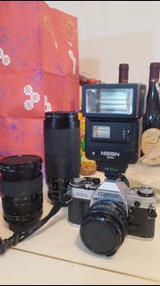手動CANON AE1古董相機連日本SKYLITE長短鏡