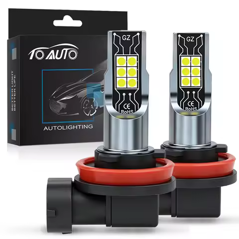 TOAUTO H11 LED Fog Headlight Bulbs 80W 30000LM H4 H7 9005 HB3 9006 HB4 LED Light for Car Canbus NO E