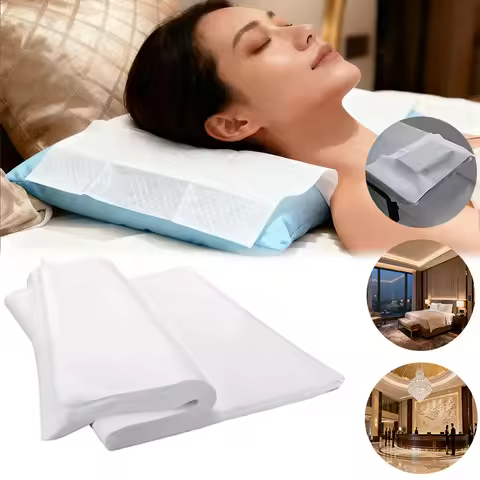 5-Star Hotel Disposable Pillowcase Non-Woven Fabric Luxe Cover: Soft Skin-Friendly Breathable Hygien