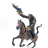 NECA Rise of the Planet of the Apes 1/12 Caesar 7 นิ้ว ตุ๊กตาสัตว์เลี้ยงแบบเคลื่อนไหวได้ ของเล่นโมเด