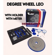 LEO DEGREE WHEEL WITH HOLDER & METER 2PCS LEO PUPPLE BLUE DEGREE WHEEL
