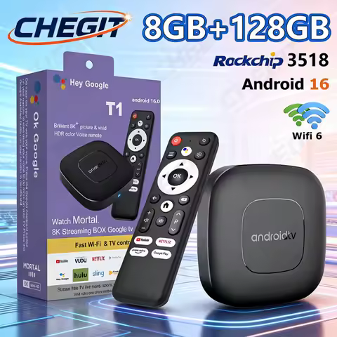 Android 16 4K 8+128GB Android Tv Box Wifi 6 Streaming Player Support Netflix Fire Stick Tv 4K Smart 