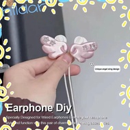 HLAR Headphone Accessory, Star Gem Accent Clip-On Design  Earphone Decoration, Angel Wing Y2K Damage