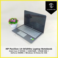 HP Pavilion 14-bf105tx Intel Core i7-8550U 16GB RAM 256GB SSD 940MX 4GB GPU Refurbished Laptop Notebook