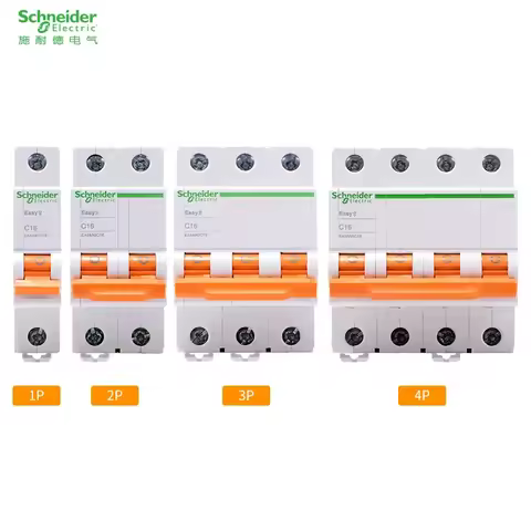 Schneider Electric Easy9 Air Switch Type-C 1P/2P/3P/4P Household Small Circuit Breaker 6A ~ 63A Micr