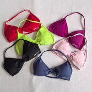 Dfyne Same Style Seamless Backless Halterneck Sports Small Bra High Elastic Matt Nylon Fabric Yoga B