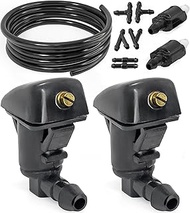 Click&Fit Adjustable Windshield Washer Nozzle compatible with Ford Focus 2008-2011, Edge 2007-2014, 