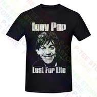 Iggy Pop Lust For Life Mens Berlesen Rock N Roll Band Stooges Baju T-shirt Tee Pop Klasik