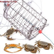 KSOUNLG11 8 Laps Crab Fishing Cages, Stainless Steel Fish Cage Crab Catching Tool, Bait Cage Steel W