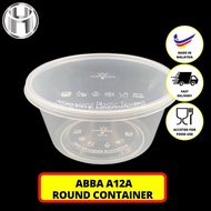 A12 A ABBAware  PP 12oz Round Disposable Plastic Food Container 50pcs± 12 oz- PAWE BULAT BEKAS PLASTIK BULAT TAHAN PANAS