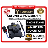 TOBAKI X-POWERSHIFT RACING CDI 9 STAGES MODE NO CUT OFF LC135 WAVE125 WAVE110 LAGENDA SRL115 SRL110 