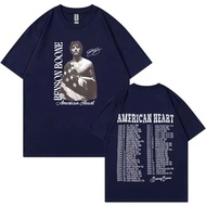 Pakaian Trendi Rapper Benson Boone America Heart Tour T-shirt Lelaki Wanita Harajuku Lengan Pendek G