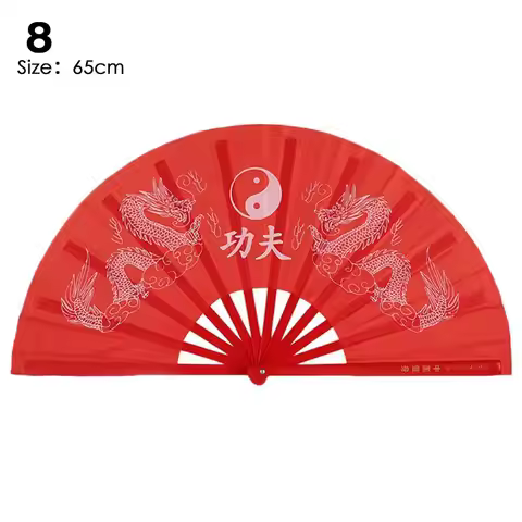 28/34cm Chinese Tai Chi Chinoiserie Gift Kung Fu Fan Folding Stage Fan Plastic Bone Fan Yoga Fan