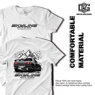 Dhiya Golduin Store Kaos Skyline GTR r34 Back On The Rocks T-shirt Keren Viral Kaos Pria Wanita Dist