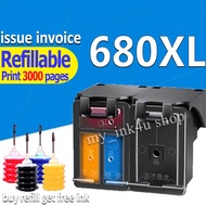 hp 680 ink hp680xl refillable ink cartridge Compatible for HP 1115  1118  2135  2138  2675  2676  26