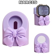 NARCIS Smart Watch Charger Stand, Bow Silicone Watch Charging Dock, Creative Shockproof Portable Dur