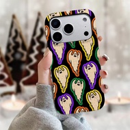 Colorful ghost pattern Stylish printed 2-in-1 phone case Works with iPhone17 Pro Max/17 Pro/17 air/1
