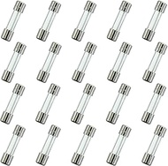 HUAREW T1.25AL250V 20pcs 5x20mm Slow Glass Fuse 1.25A 250V 0.2 x 0.78 Inch Delay Fuses