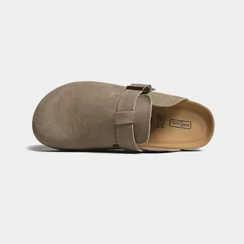 New Boston Clogs Slippers For Women Men Cork Sandals Femme Hombre Suede Mules Slides With Arch Mujer