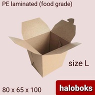 New. Paper Box Food Pail Kraft Paper Box - Paper Food Box - Size L