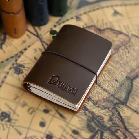 Vintage Leather Traveler's Notebook: 3 x 32 Page Refills, 100g Paper, Personalized leather journal,P