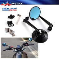 REALZIONMOTOR Side Mirror For Yamaha Xsr 155 900 700 Xsr155 Universal Round Rear Rearview Cnc 2Pcs