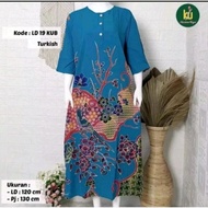 Ld 19 Kub Lengan 3/4 | Daster Panjang Batik Kencana Ungu Original